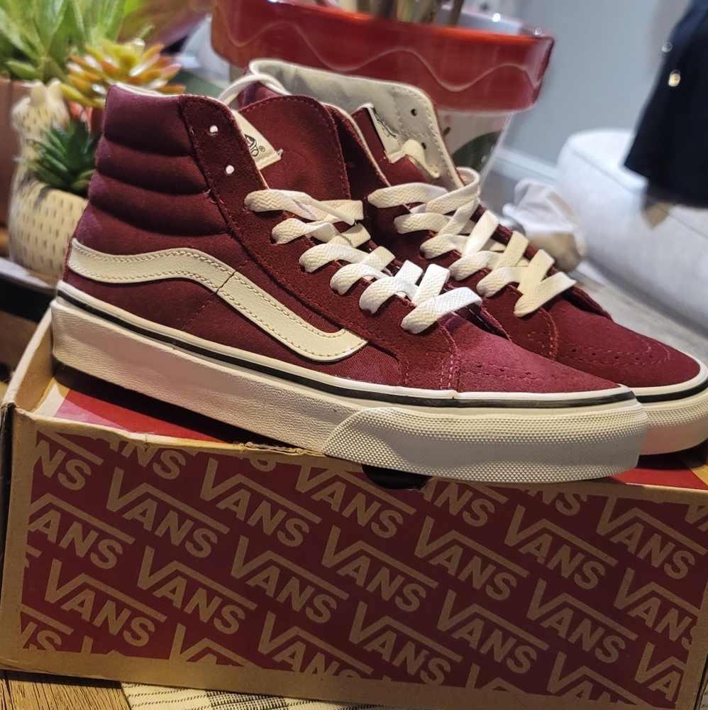 Vans SK8-HI Slim WINDS Windsor Wine High-Top Sneakers Sz 6